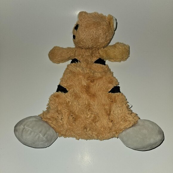 Demdaco Tiger Rattle Lovey Plush Head Flat Body 12" Stuffed Animal Toy - Picture 3 of 7